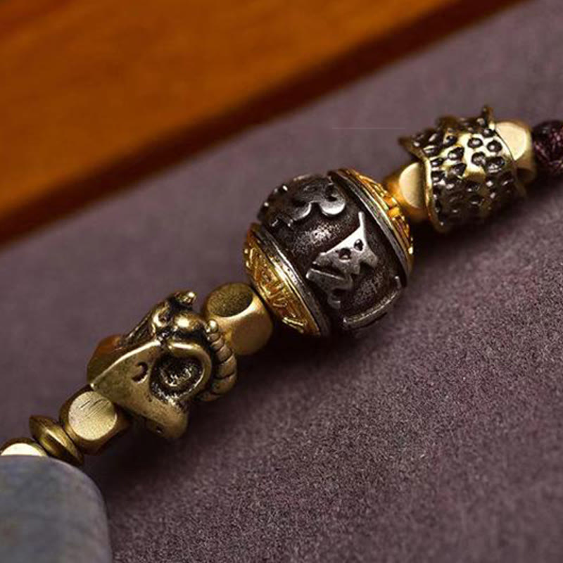 Buddha Stonesチベット Dzi ビーズオーム・マニ・パドメ・フム保護ネックレスペンダント - image 4