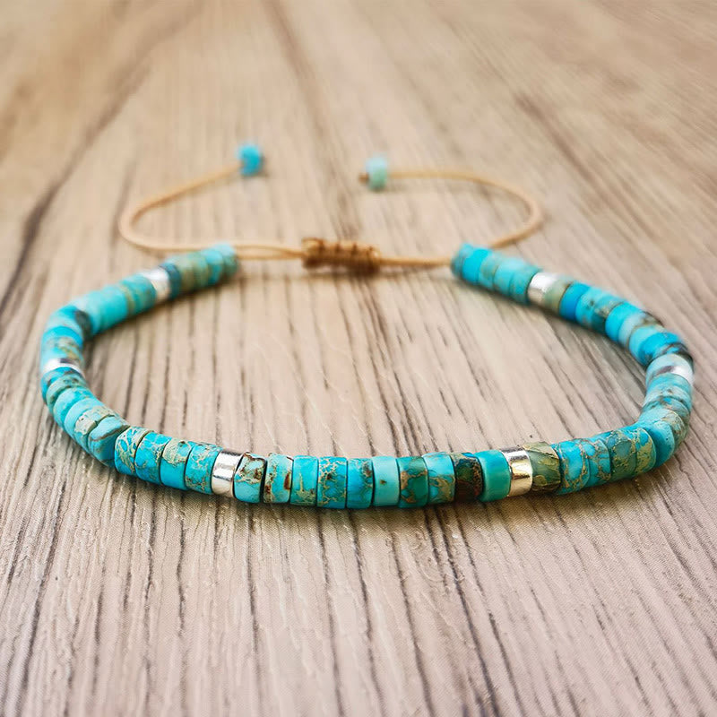 Buddha Stones皇帝石 幸福のスペーサービーズブレスレット