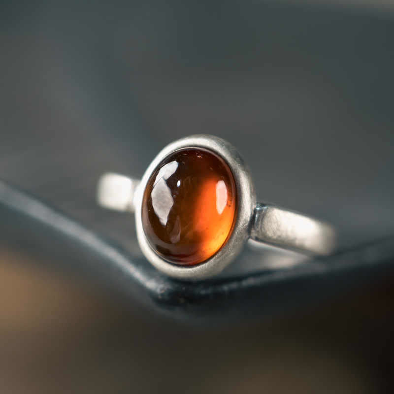 Buddha Stones天然 925 スターリングシルバー ガーネット 調節可能 挿入 カームリング