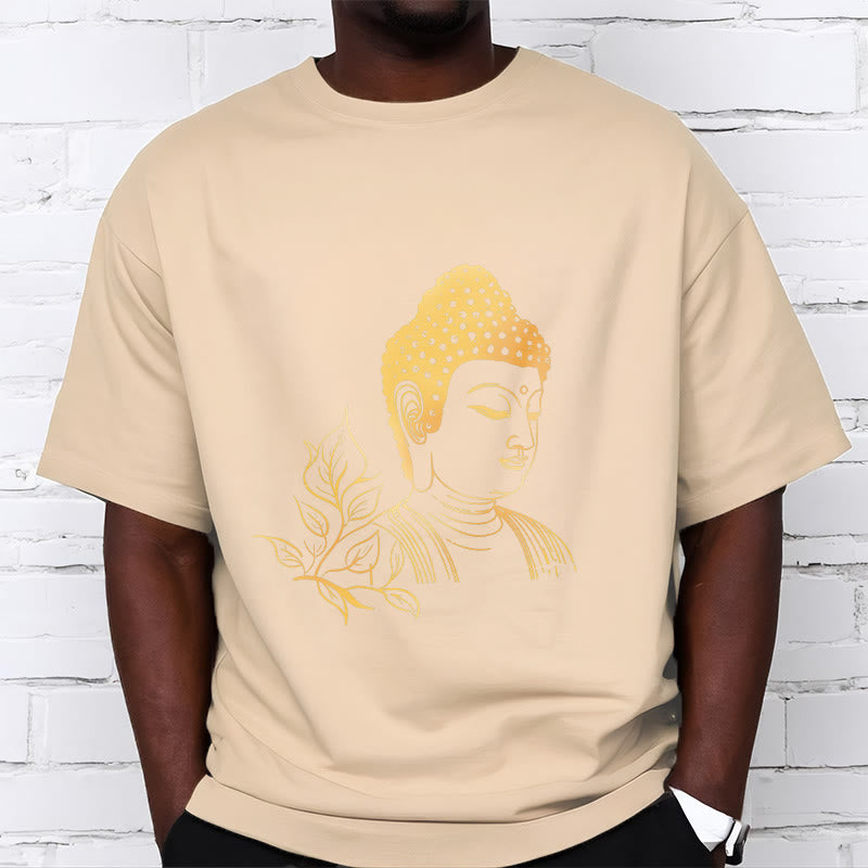 Buddha Stones、黄金の葉、瞑想仏陀Tシャツ - image 10