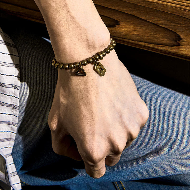 Buddha Stonesレトロ 純銅 真鍮幸運ブレスレット