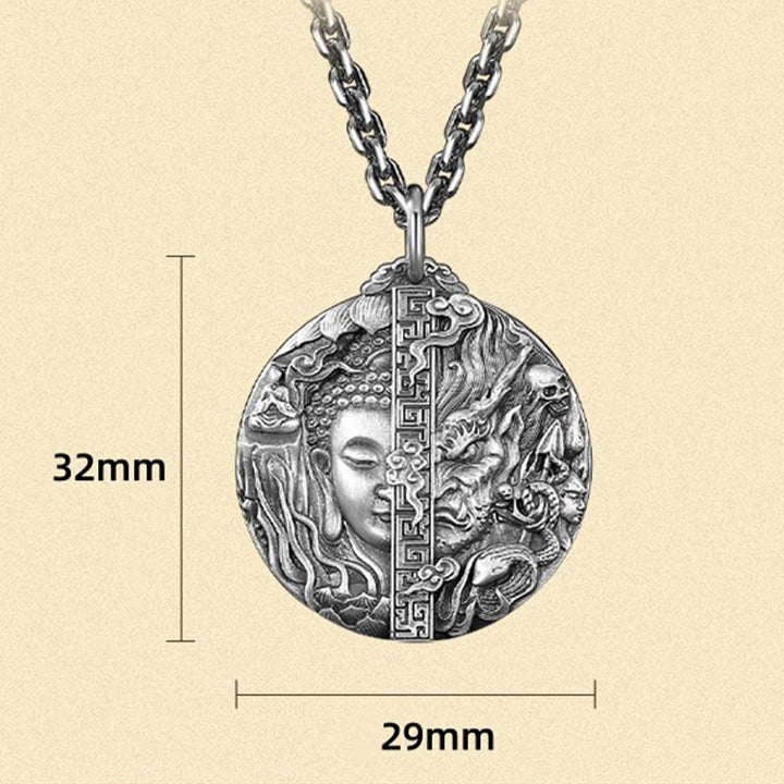 Buddha Stones銅仏鬼柄慈悲ペンダントネックレス - image 8