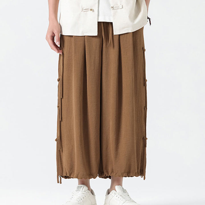 Buddha Stonesカジュアル ルーズ ストラップデザイン ウエストロープ メンズ 7-8丈 スパンデックスパンツ ポケット付き - ペルー - US/UK/AU46、 EU56 (5XL) - image 33