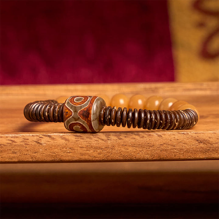 Buddha Stonesチベット菩提樹シードビーズ ココナッツシェル ウィズダムブレスレット