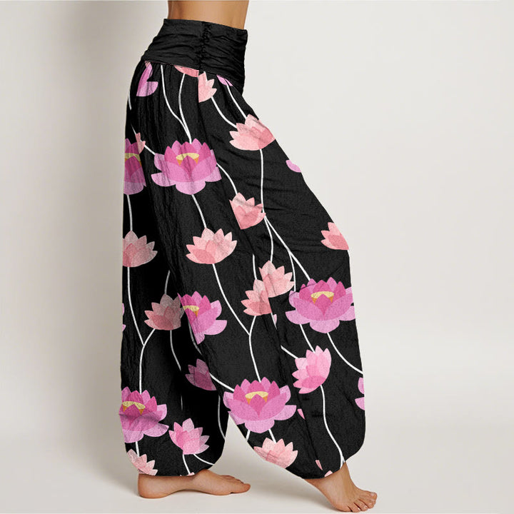 Buddha Stonesカジュアル 蓮の花柄 レディース ハーレムパンツ - image 10