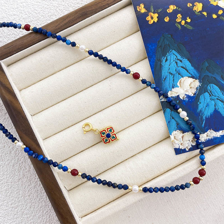 Buddha Stonesラズライトパール ポジティブネックレスペンダント - image 3