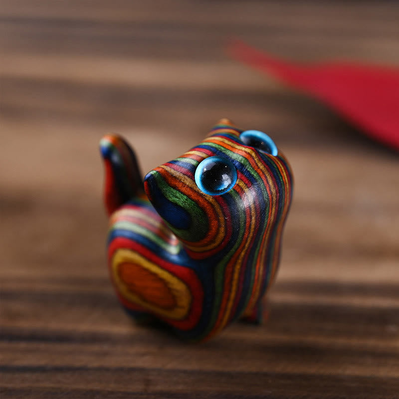 Buddha Stonesレインボーユーカリ かわいい猫動物 落ち着いた装飾 - ブルーアイ(33*21*32mm) - image 1
