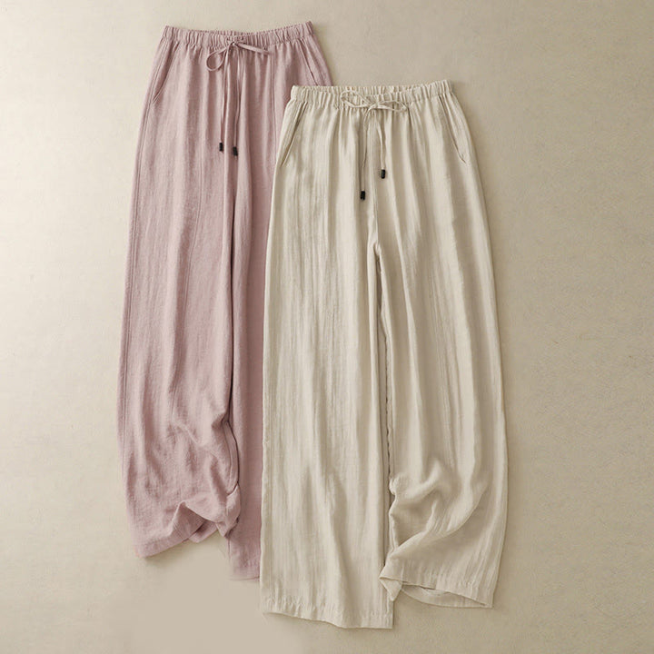 Buddha Stonesサマードローストリングデザイン レディース ワイドレッグパンツ ポケット付き - image 16
