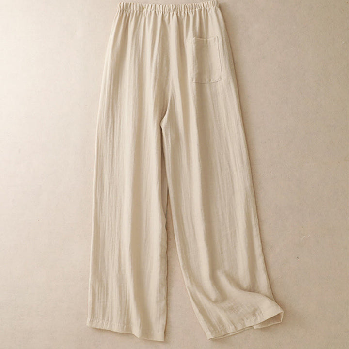Buddha Stonesサマードローストリングデザイン レディース ワイドレッグパンツ ポケット付き - image 8
