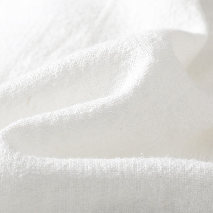 Buddha Stones春 無地 シンプル 裾スリットデザイン コットンリネン レディース シャツ - image 16