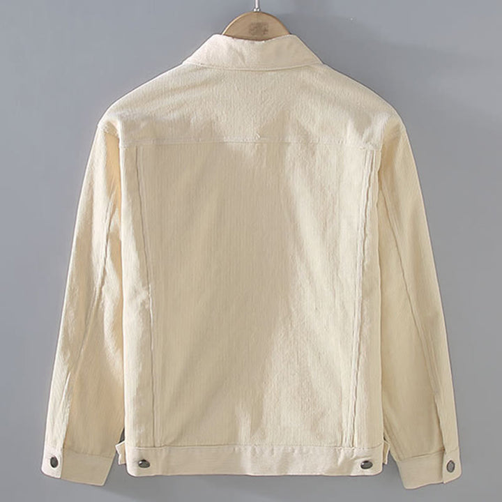 Buddha Stones無地 長袖 ボタンデザイン メンズ コットンジャケット シャツ ポケット付き - image 2