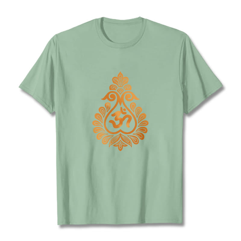 Buddha StonesひょうたんOMシンボルデザインTシャツ - ペールグリーン - 2XL - image 18