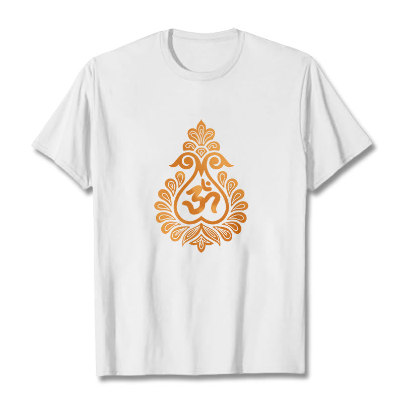 Buddha StonesひょうたんOMシンボルデザインTシャツ - 白 - 2XL - image 1