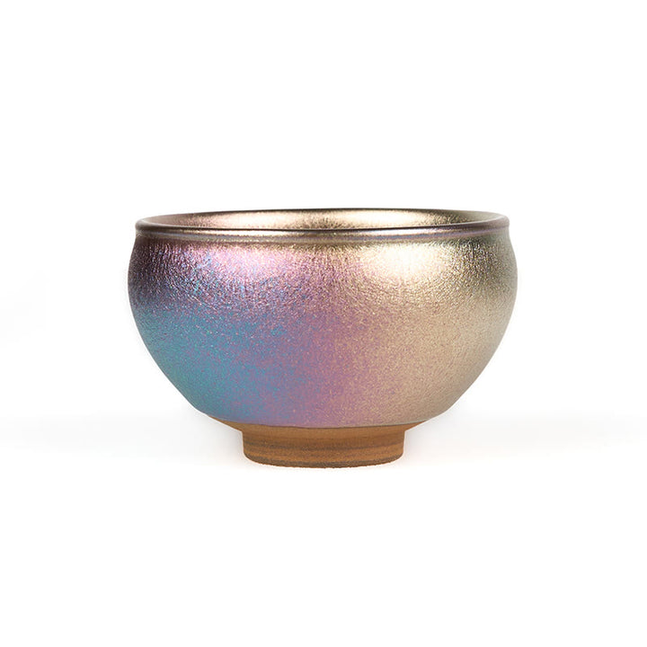 Buddha Stones手作り中国Jianzhanゴールデン蓮の花セラミックティーカップカンフーティーカップ150ml - image 9