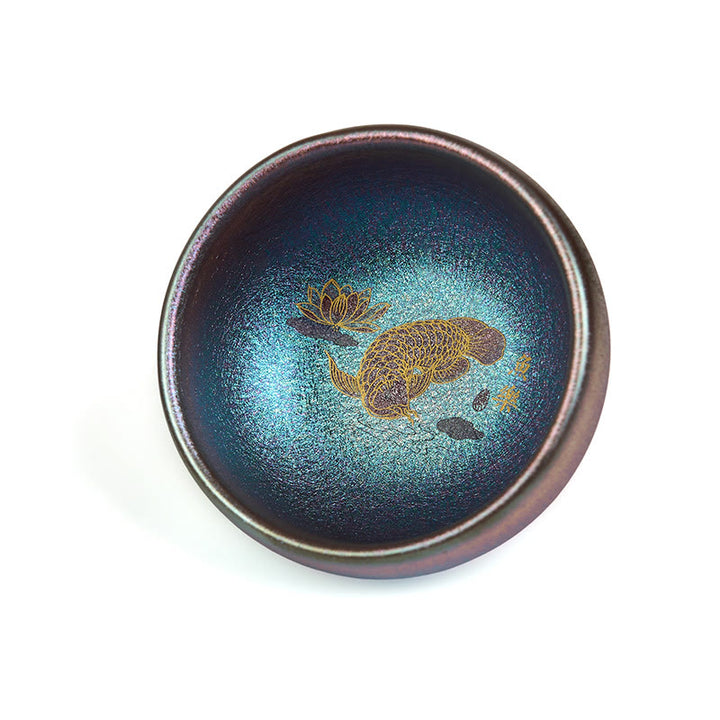 Buddha Stones手作り 中国製 建禅 鯉 蓮の葉 陶器 ティーカップ カンフー ティーカップ 150ml - image 17
