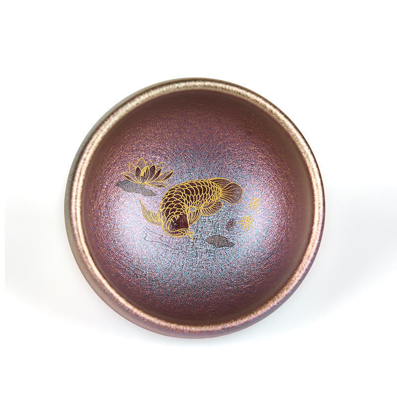 Buddha Stones手作り 中国製 建禅 鯉 蓮の葉 陶器 ティーカップ カンフー ティーカップ 150ml - image 25