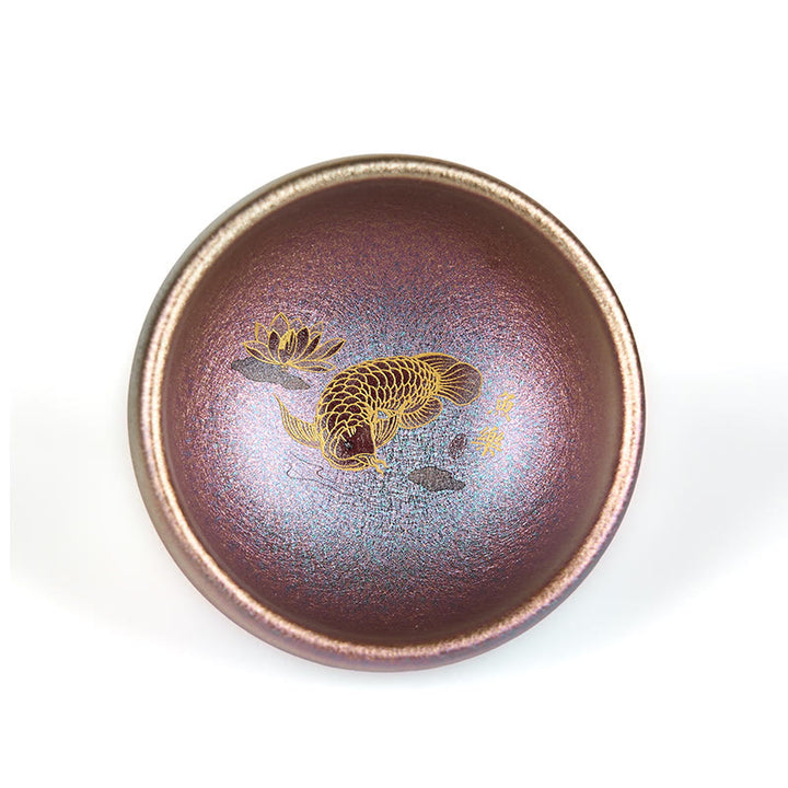 Buddha Stones手作り 中国製 建禅 鯉 蓮の葉 陶器 ティーカップ カンフー ティーカップ 150ml - image 25