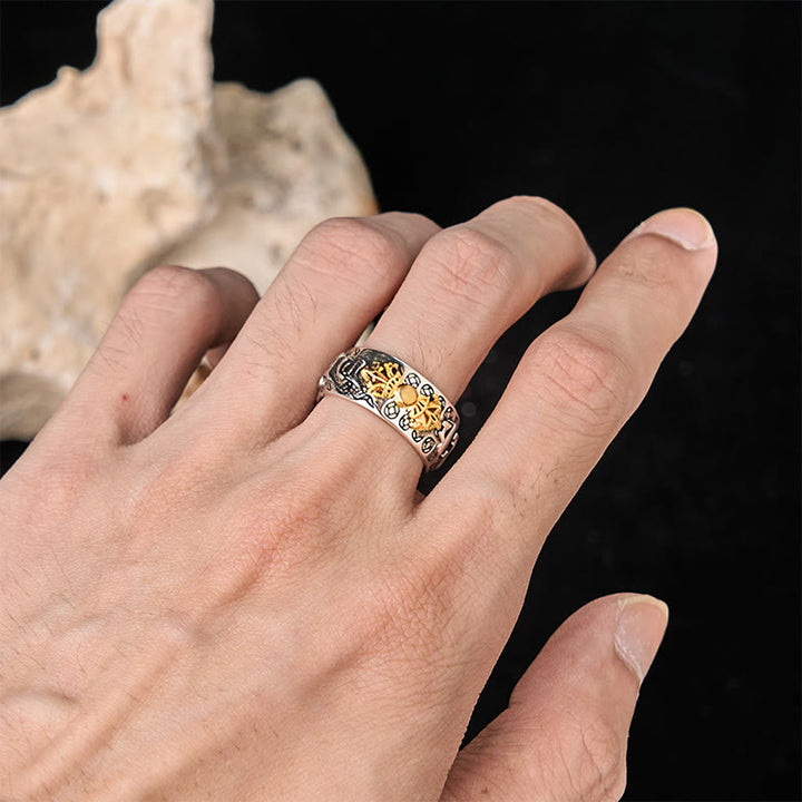 Buddha Stonesヴィンテージオーム・マニ・パドメ・フムヴァジュラ 銅メッキ シルバー バランスリング - image 11