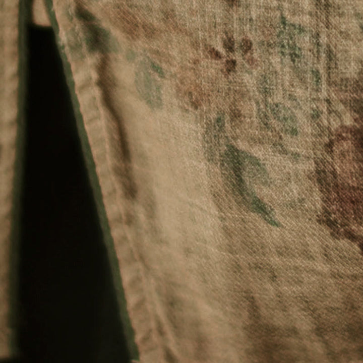 Buddha Stonesパープルフラワープリントカエルボタンデザインシャツ - image 7