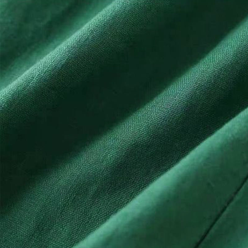 Buddha Stonesカジュアル ハイウエスト レースアップ ワイドレッグパンツ ポケット付き - image 9