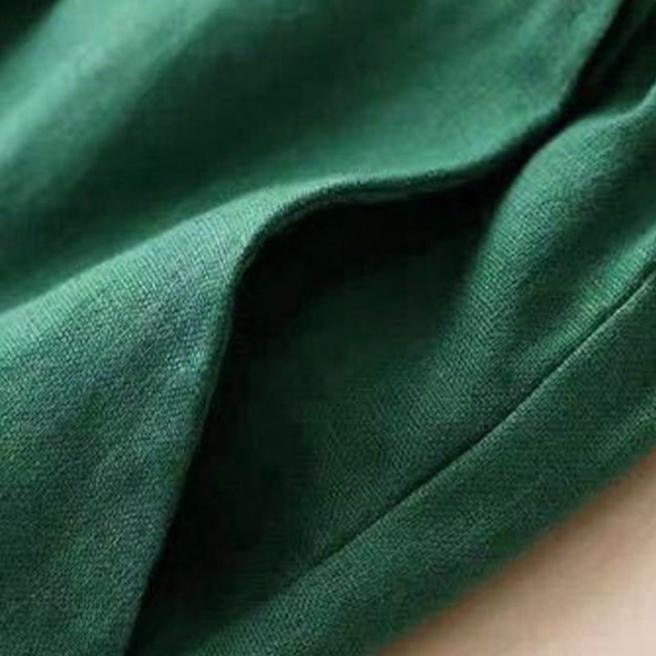 Buddha Stonesカジュアル ハイウエスト レースアップ ワイドレッグパンツ ポケット付き - image 14