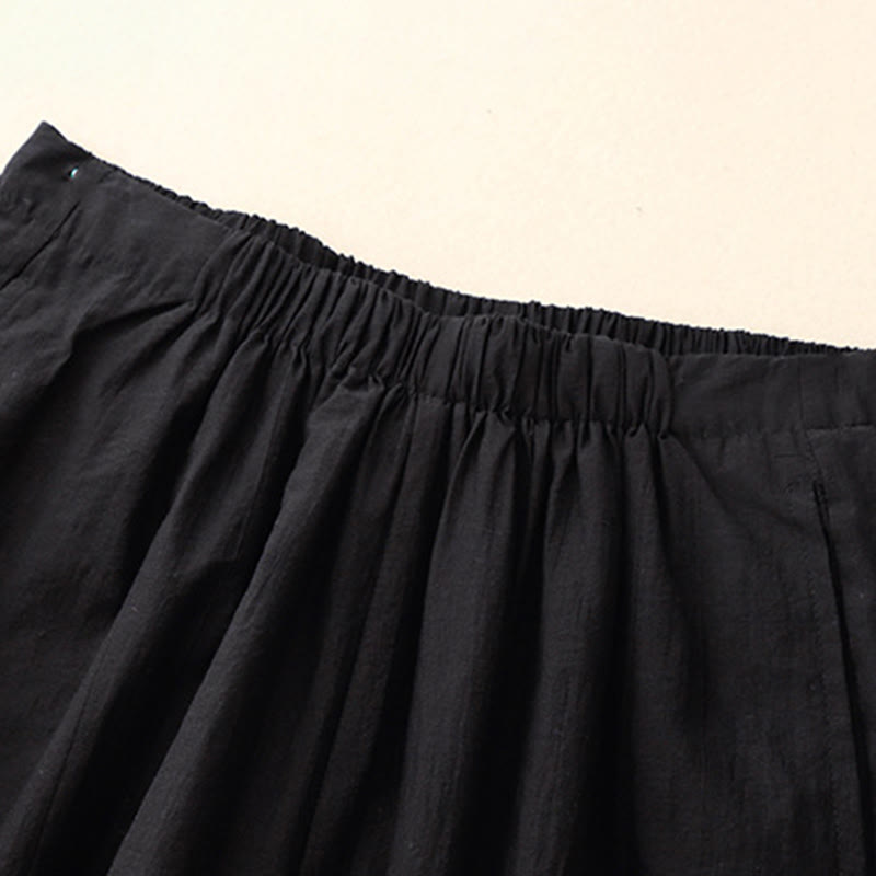 Buddha Stonesカジュアル シンプルデザイン レディース コットン ハーレムパンツ ポケット付き - image 1