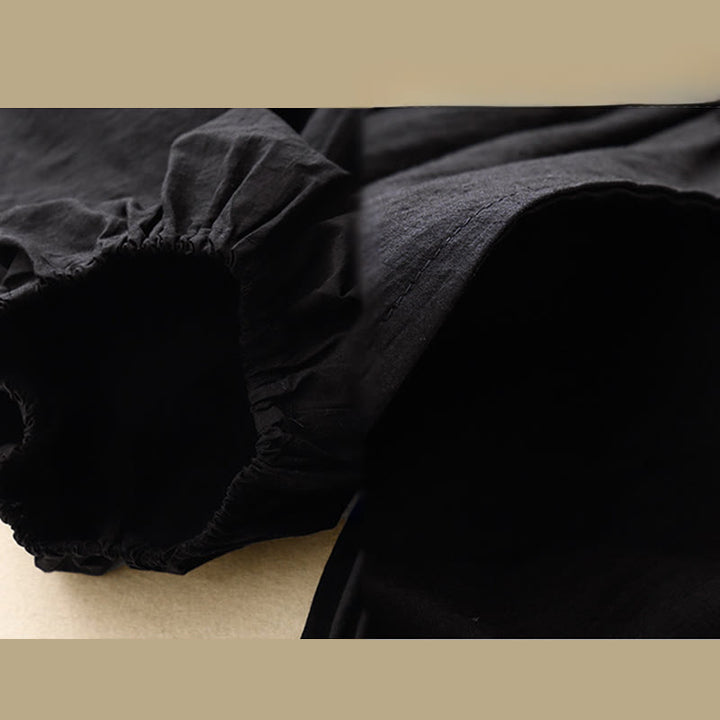 Buddha Stonesカジュアル シンプルデザイン レディース コットン ハーレムパンツ ポケット付き - image 3