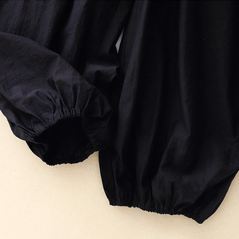 Buddha Stonesカジュアル シンプルデザイン レディース コットン ハーレムパンツ ポケット付き - image 2