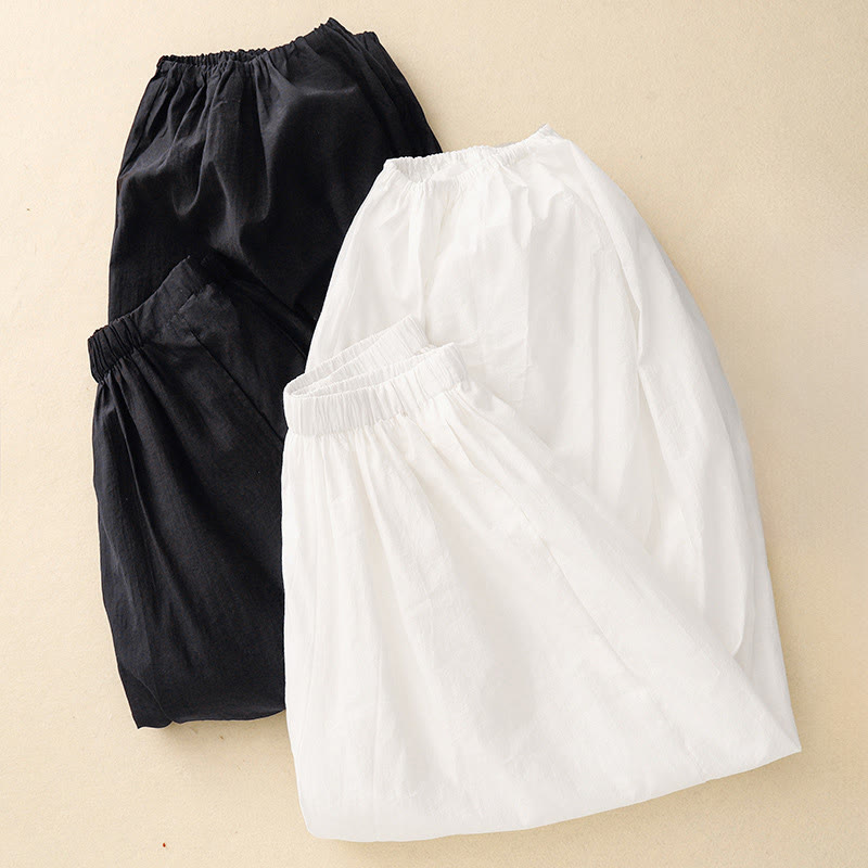 Buddha Stonesカジュアル シンプルデザイン レディース コットン ハーレムパンツ ポケット付き - image 12