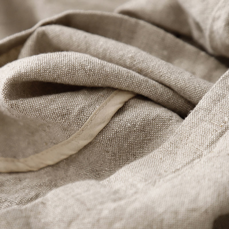 Buddha Stonesカジュアル デイリー ドローストリング シンプルデザイン レディース コットンリネン パンツ ポケット付き - image 6