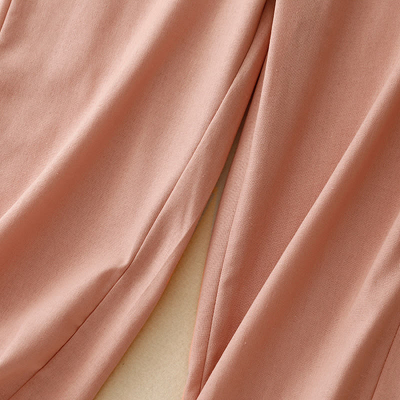 Buddha Stonesカジュアル ストレートレッグデザイン レディース コットンリネン パンツ ポケット付き - image 7