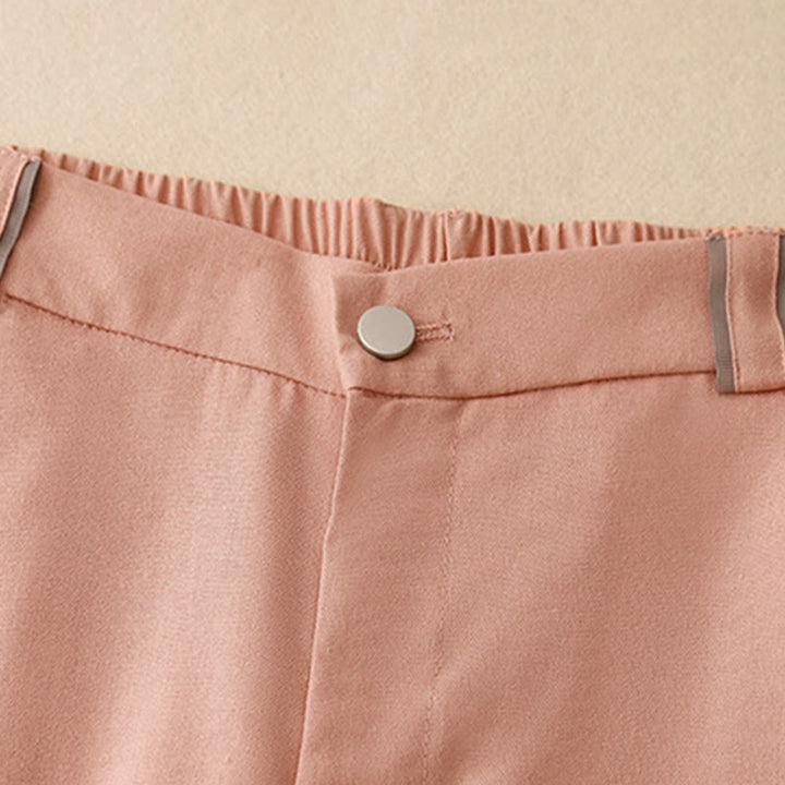 Buddha Stonesカジュアル ストレートレッグデザイン レディース コットンリネン パンツ ポケット付き - image 2