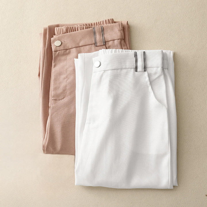 Buddha Stonesカジュアル ストレートレッグデザイン レディース コットンリネン パンツ ポケット付き - image 14