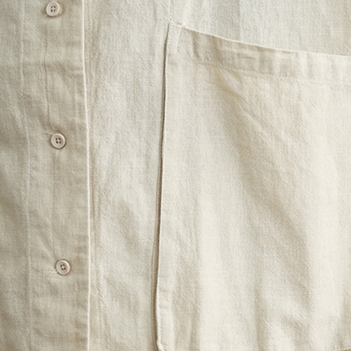 Buddha Stones無地デザイン 長袖 レディース コットンリネン ジャケット ポケット付き - image 10