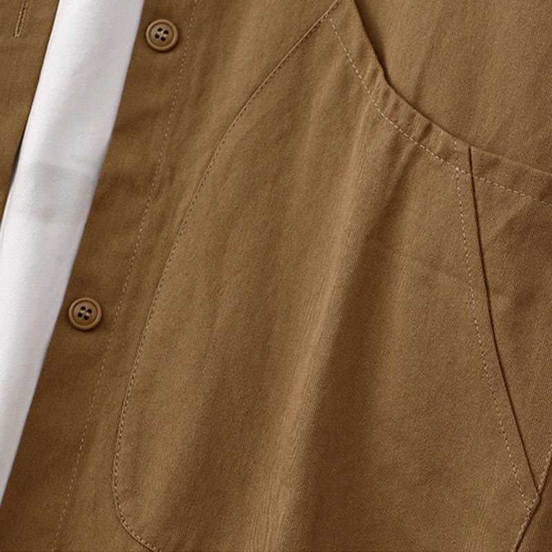 Buddha Stones無地 長袖 レディース コットンジャケット ポケット付き - image 6