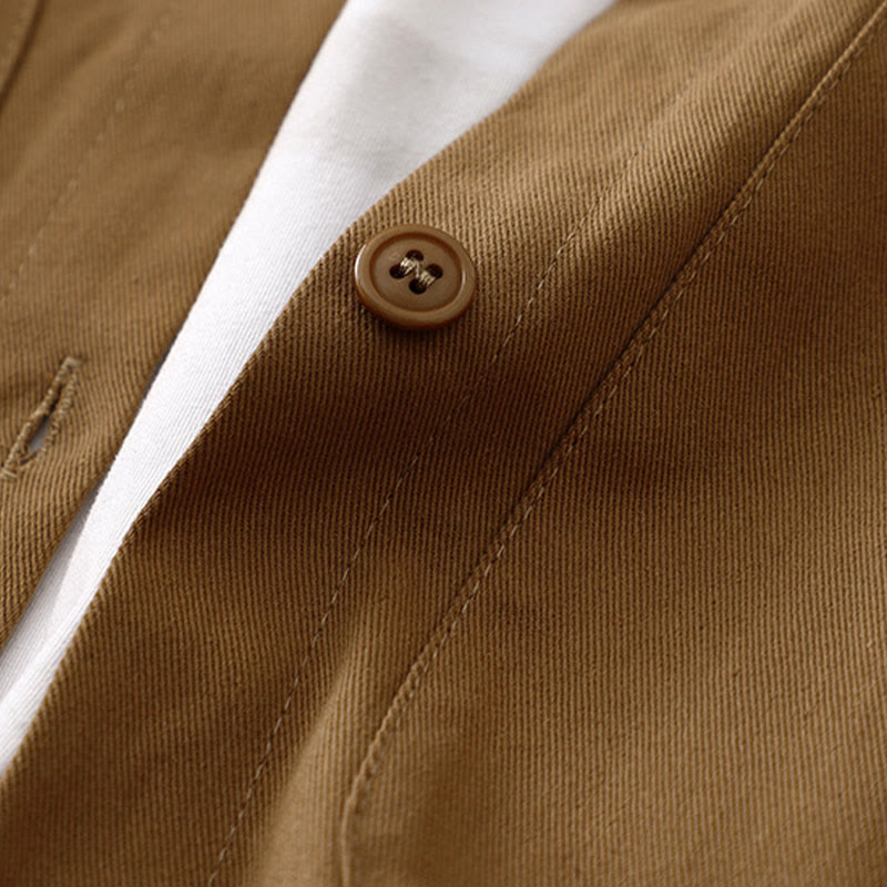 Buddha Stones無地 長袖 レディース コットンジャケット ポケット付き - image 8