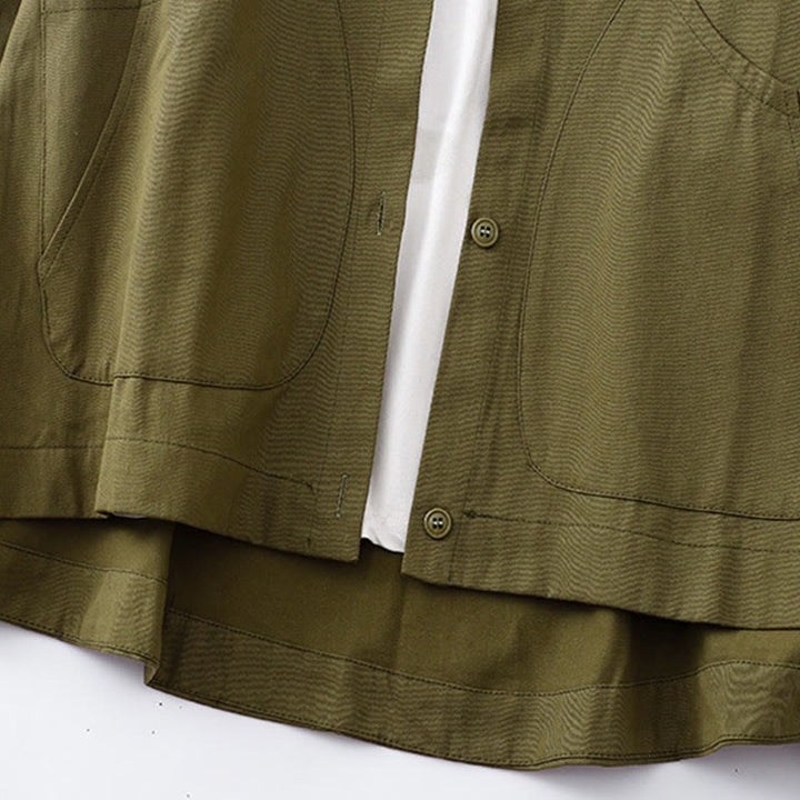 Buddha Stones無地 長袖 レディース コットンジャケット ポケット付き - image 18