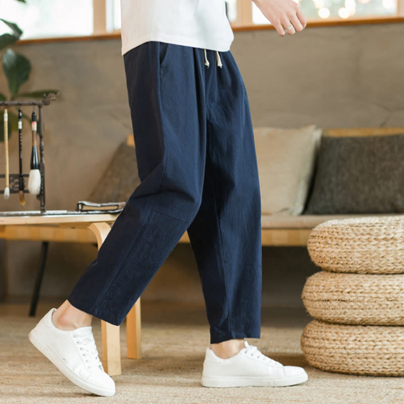 Buddha Stonesポケット付きメンズ サマーコットンパンツ - image 16