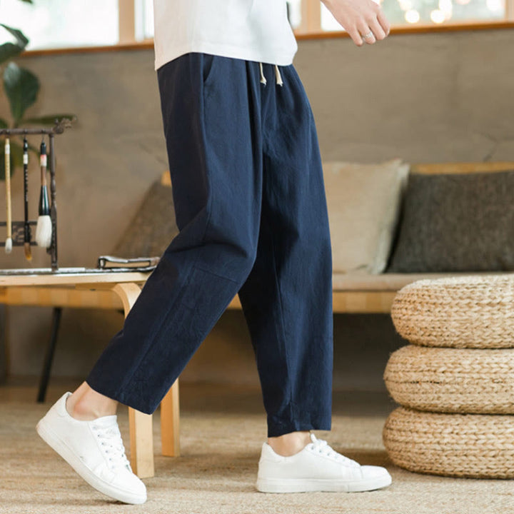 Buddha Stonesポケット付きメンズ サマーコットンパンツ - image 16