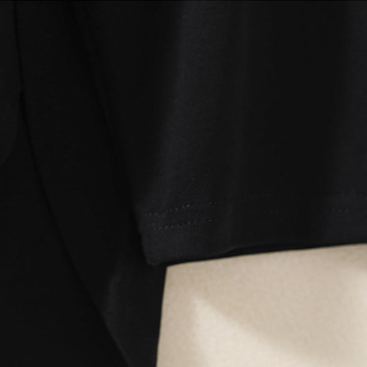 Buddha Stonesカジュアル ピュア イレギュラーヘム コットンリネン レディース ロングスリーブ Tシャツ - image 12