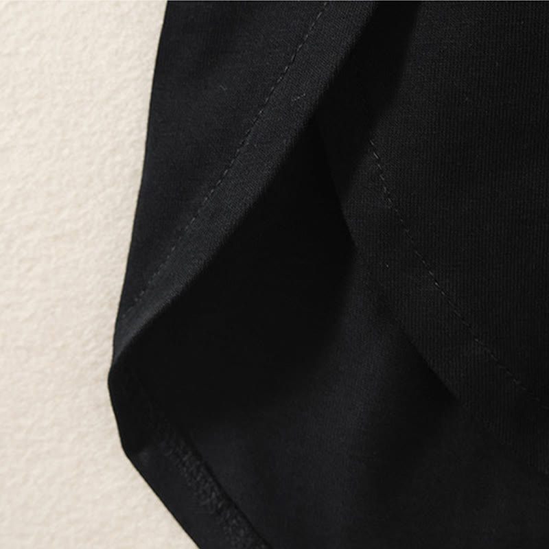 Buddha Stonesカジュアル ピュア イレギュラーヘム コットンリネン レディース ロングスリーブ Tシャツ - image 11