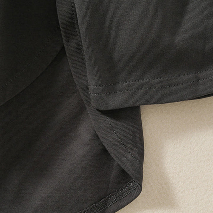 Buddha Stonesカジュアル ピュア イレギュラーヘム コットンリネン レディース ロングスリーブ Tシャツ - image 17