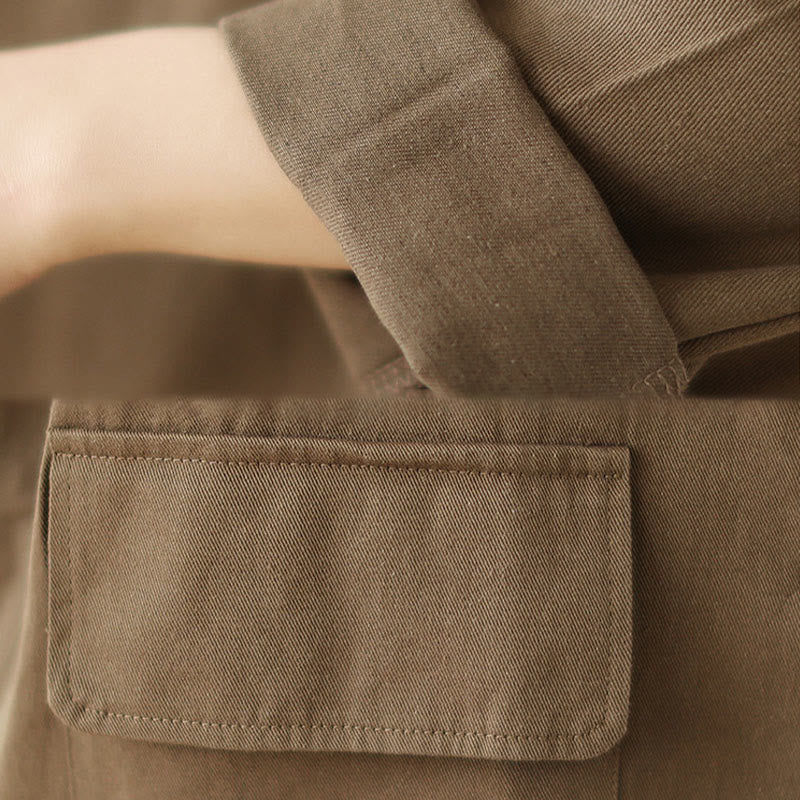 Buddha Stones無地 レディース コットン スーツジャケット ポケット付き - image 7