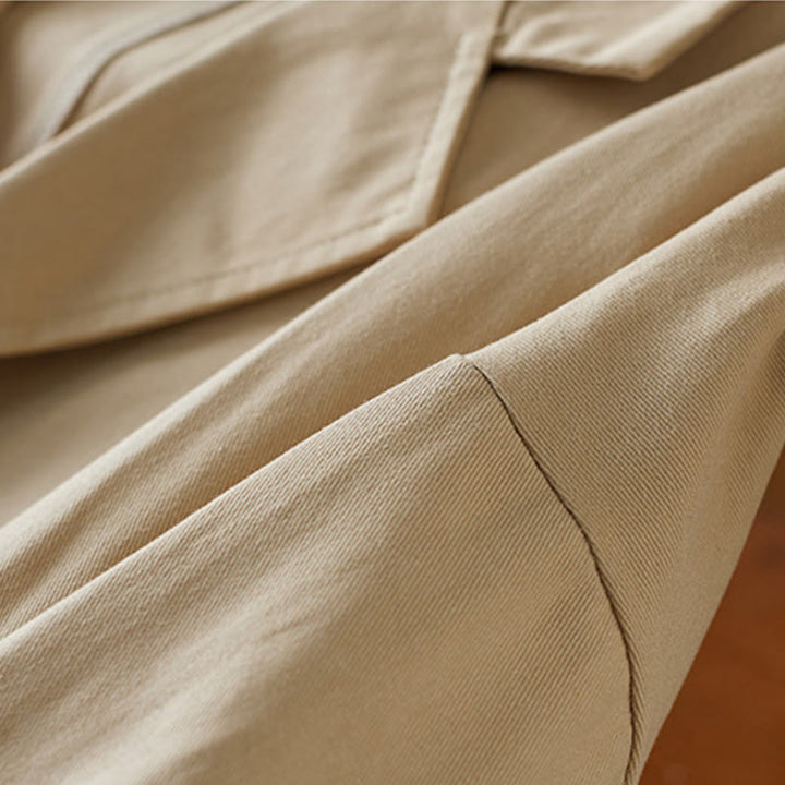 Buddha Stones無地ボタン レディース コットンスーツジャケット ポケット付き - image 8