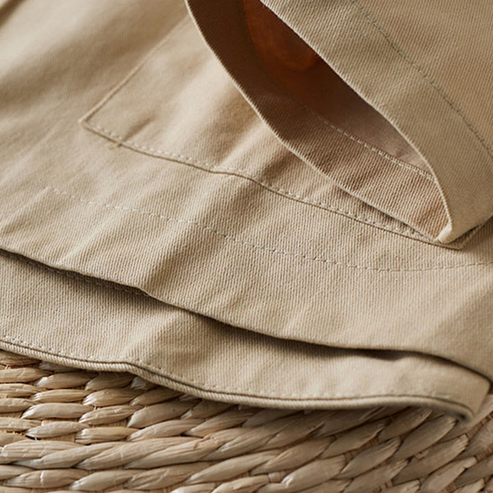 Buddha Stones無地ボタン レディース コットンスーツジャケット ポケット付き - image 6