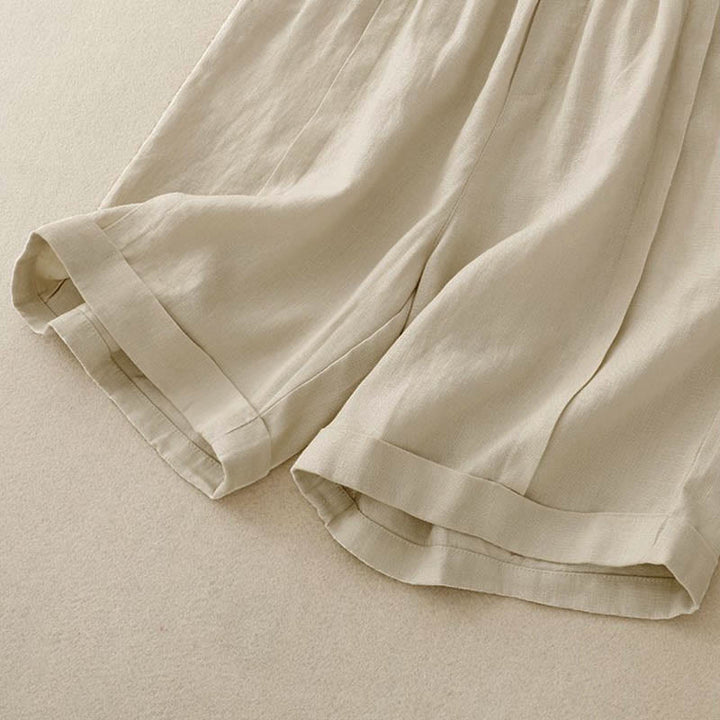 Buddha Stonesカジュアル 無地 レディース コットン ショートパンツ ポケット付き - image 9