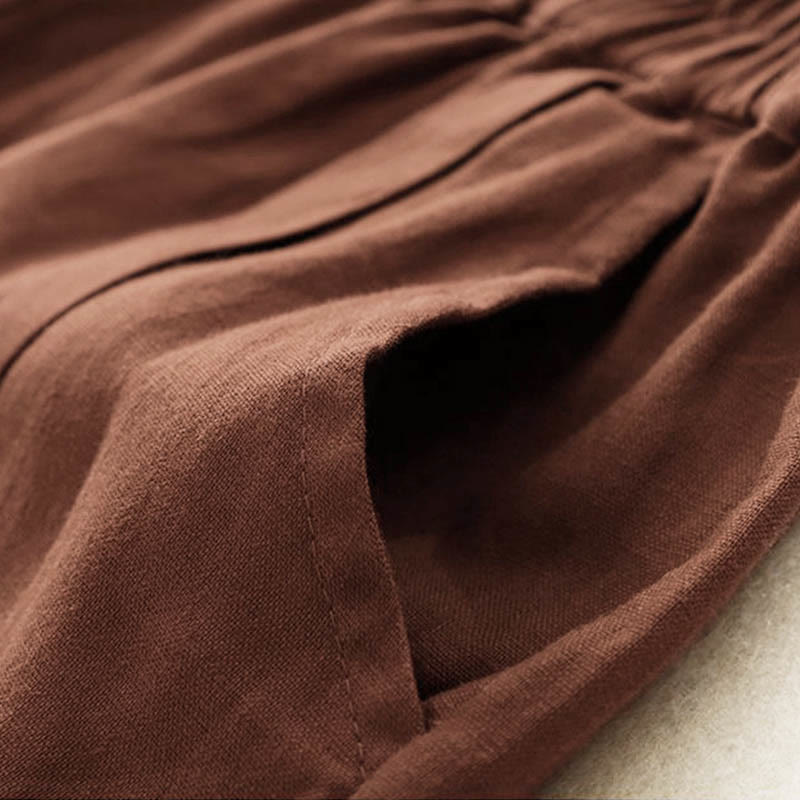 Buddha Stonesカジュアル 無地 レディース コットン ショートパンツ ポケット付き - image 18