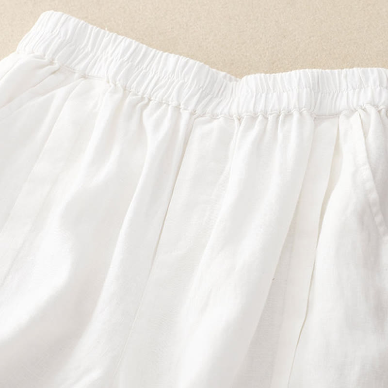 Buddha Stonesカジュアル 無地 レディース コットン ショートパンツ ポケット付き - image 36