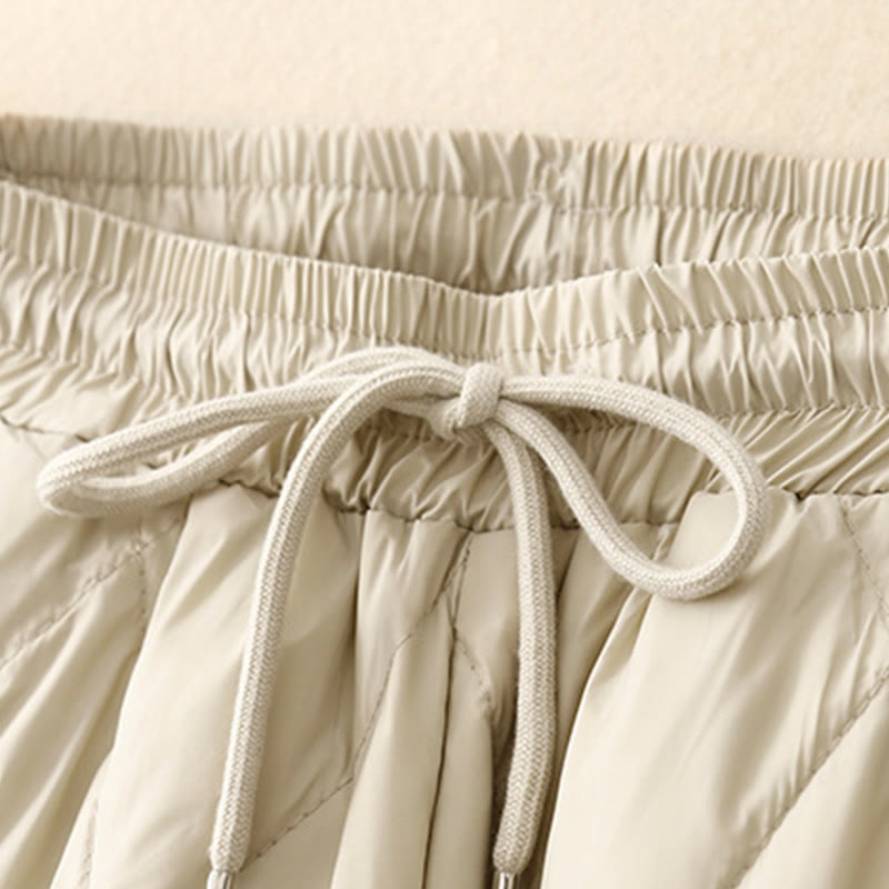 Buddha Stonesカジュアル ハイウエスト ドローストリングデザイン レディース ワイドレッグ コットンパンツ ポケット付き - image 10