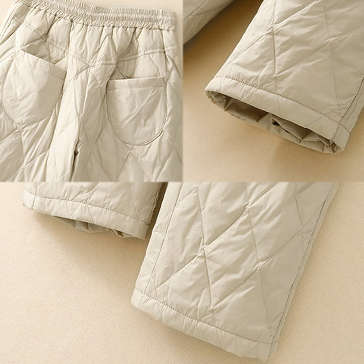 Buddha Stonesカジュアル ハイウエスト ドローストリングデザイン レディース ワイドレッグ コットンパンツ ポケット付き - image 14